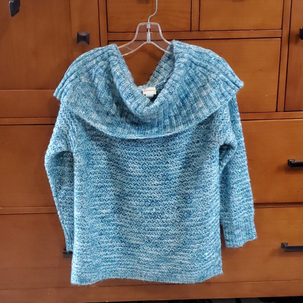 Cowl neck Sequin sweater